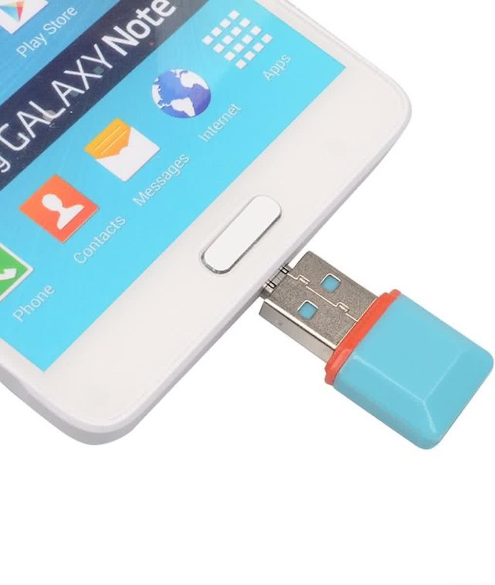 Micro SD kaart lezer USB stick + Micro USB aansluiting | Micro SD card reader USB 2.0 | TF kaart lezer USB stick | Micro USB & USB Adapter | Voor Computer, Smartphone & Tablet met Micro USB aansluiting